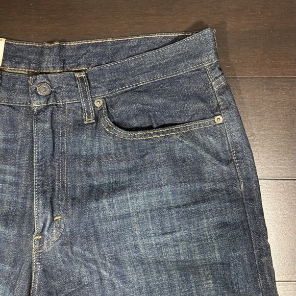 Levi's 514 Straight Dark Denim Jeans Size 34 x 30 Zip Fly Red Tab 104 - Picture 2 of 7